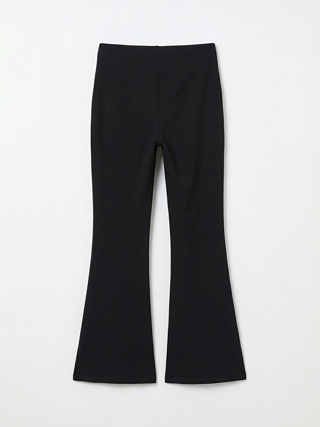 Siyah Slim Fit İspanyol Paça Kadın Pantolon-1