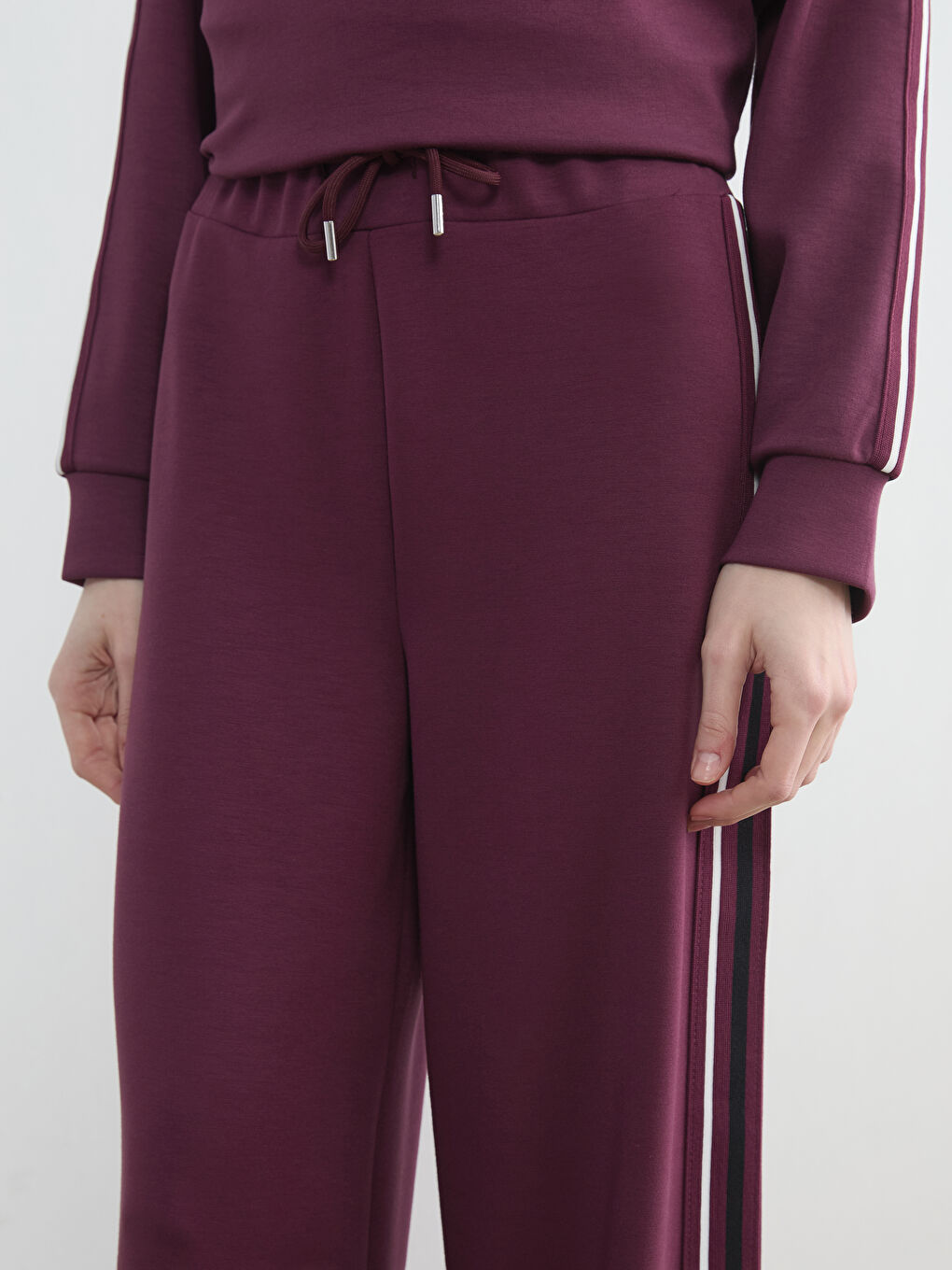 Mürdüm Beli Lastikli Soft Touch Kadın Eşofman Altı-2