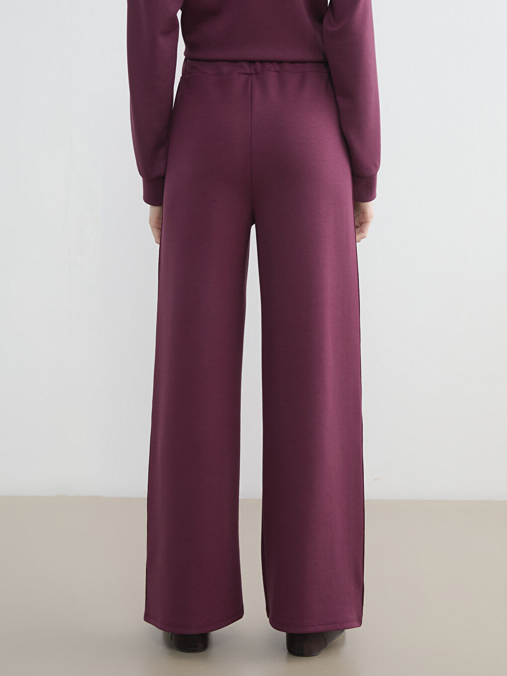 Mürdüm Beli Lastikli Soft Touch Kadın Eşofman Altı-3