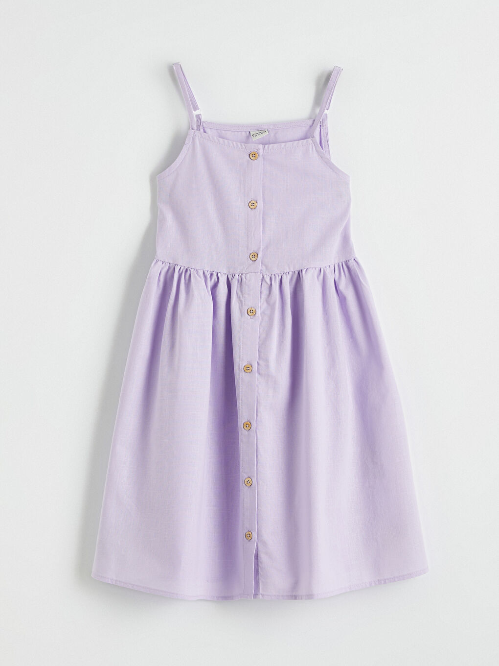 Lila Kare Yaka Kız Çocuk Elbise