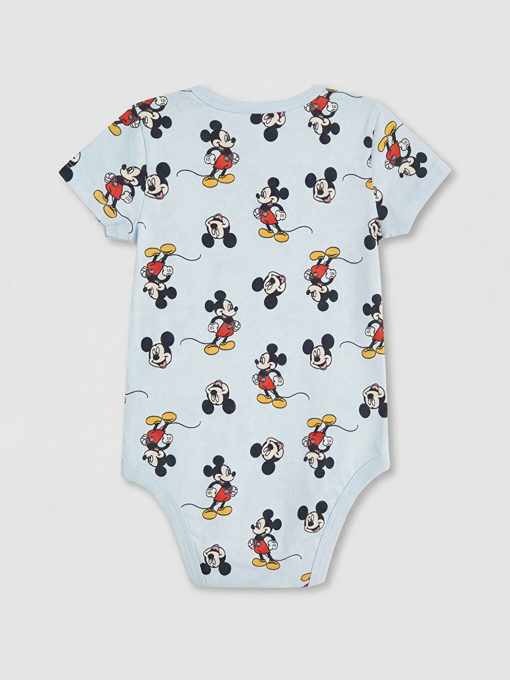 Mavi Mickey Mouse Baskılı Erkek Bebek Zıbın-2