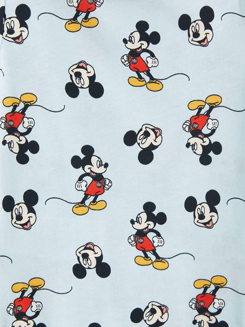 Ekru Bisiklet Yaka Mickey Mouse Baskılı Erkek Bebek Body 2'li-6