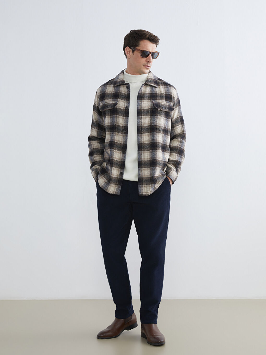 Regular Fit Velvet Men's Trousers