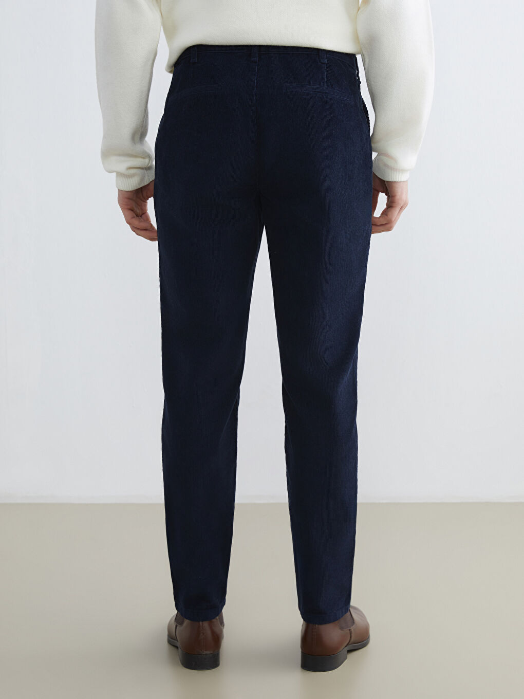 Regular Fit Velvet Men's Trousers-3