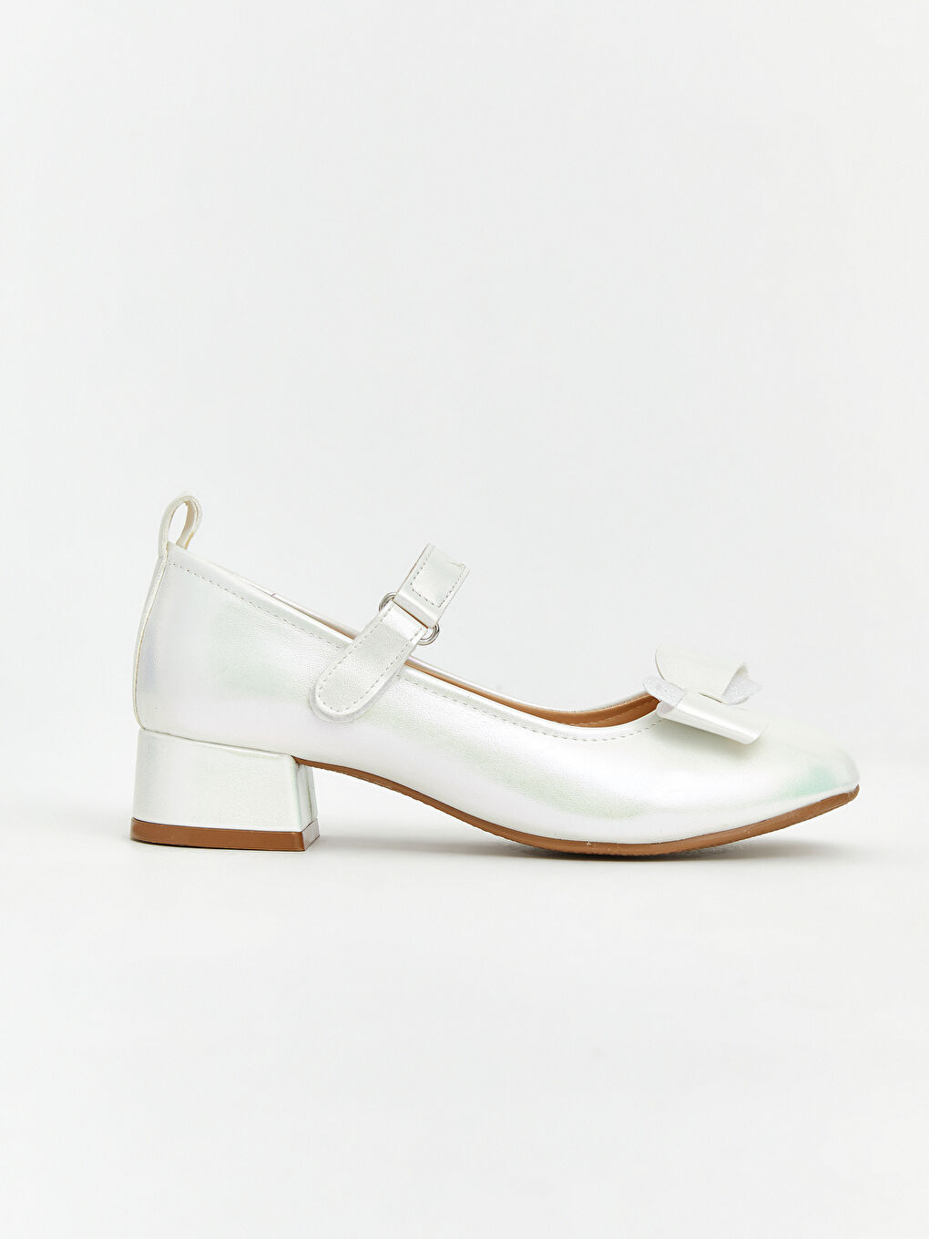 Ekru Fiyonk Görünümlü Kız Çocuk Babet-1