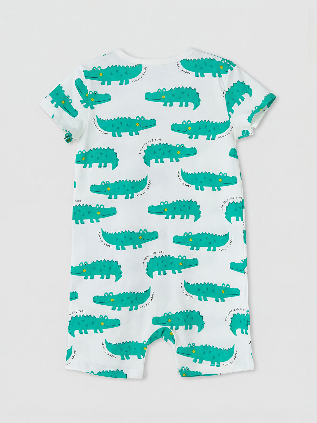 Ekru Baskılı Erkek Bebek Tulum 2'li-3