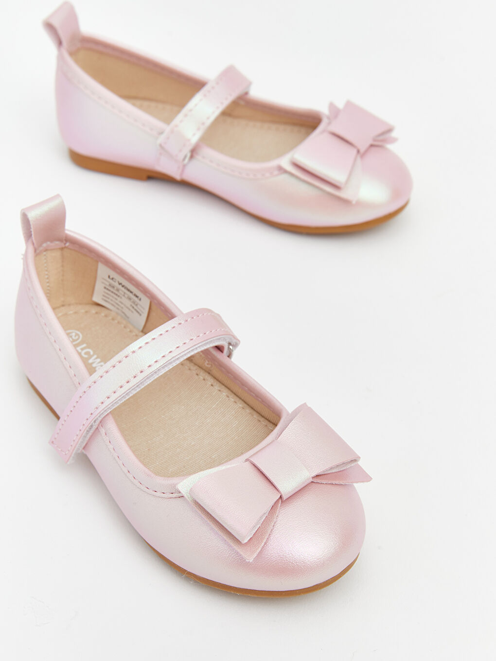 Pembe Fiyonk Detaylı Kız Bebek Babet -2