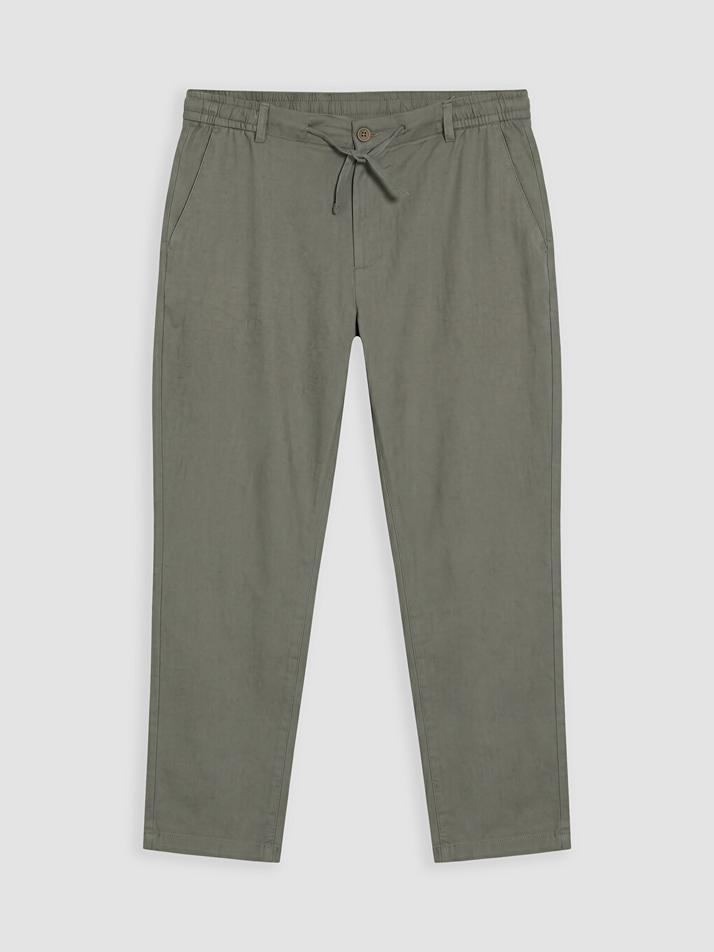Regular Fit Keten Karışımlı Erkek Pantolon-9