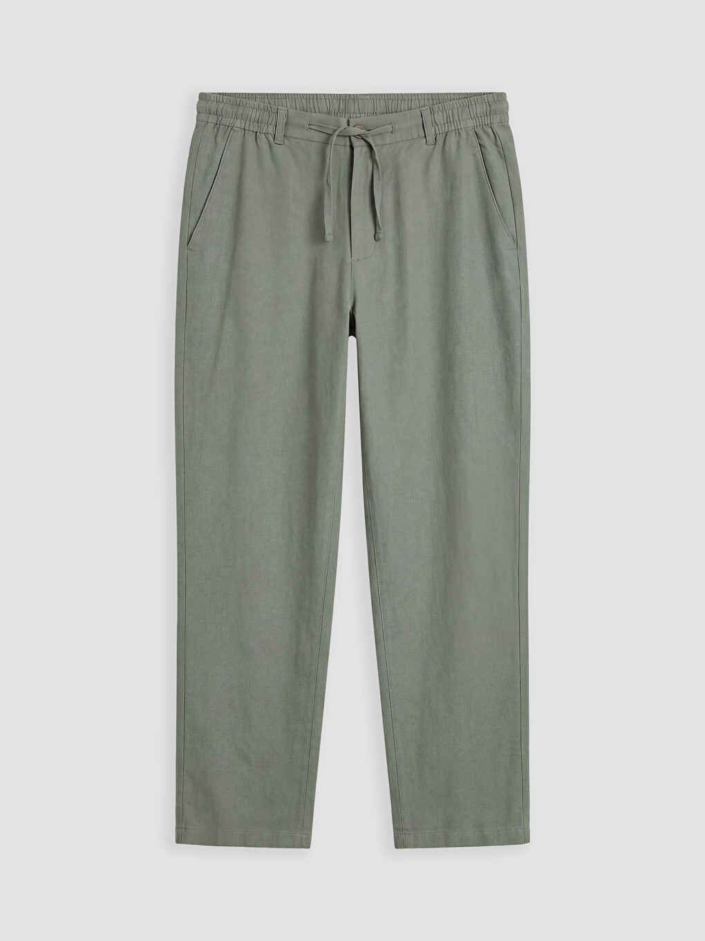 Regular Fit Keten Karışımlı Erkek Pantolon-8