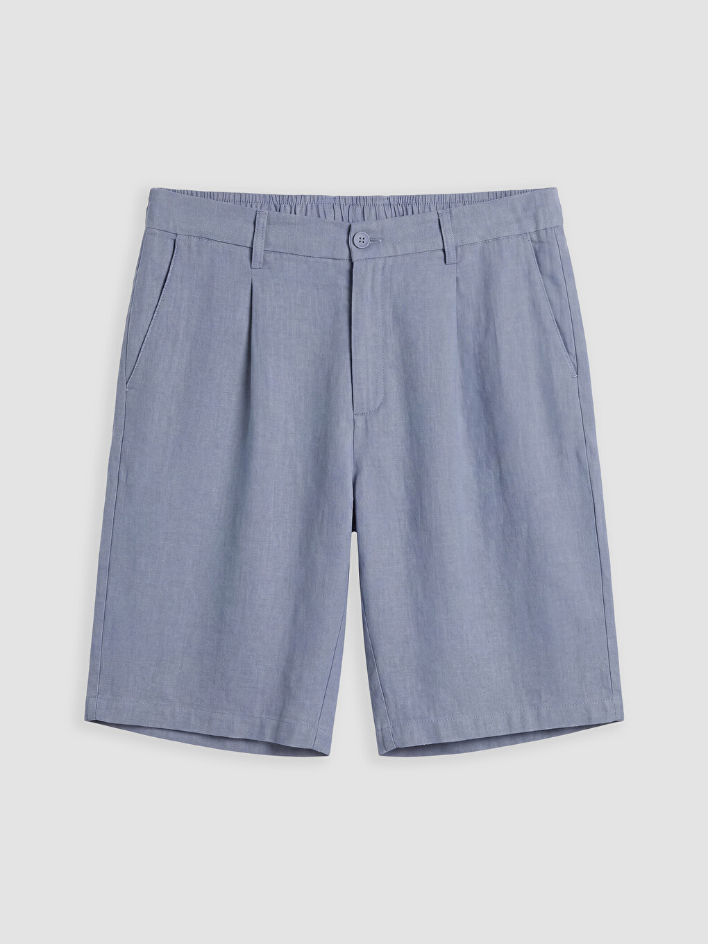 Regular Fit Linen Blend Men's Shorts-4