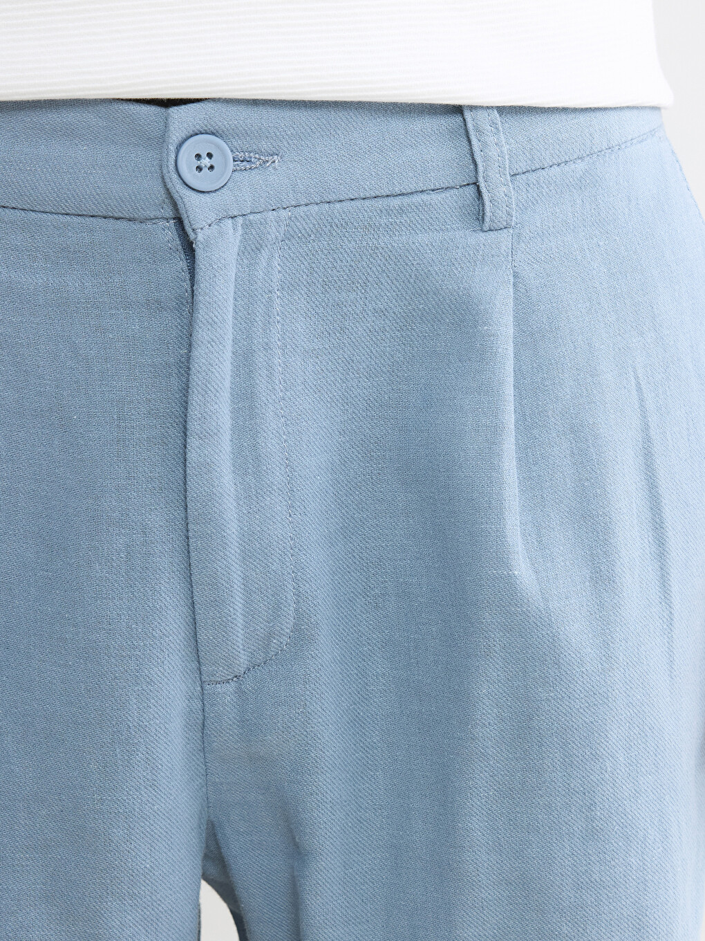 Regular Fit Linen Blend Men's Shorts-2