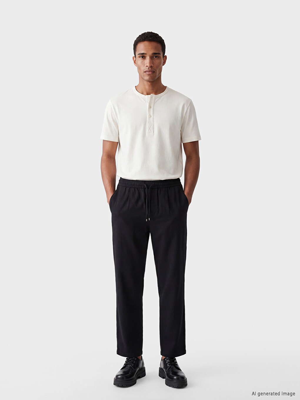 Relax Fit Pleated Men's Trousers