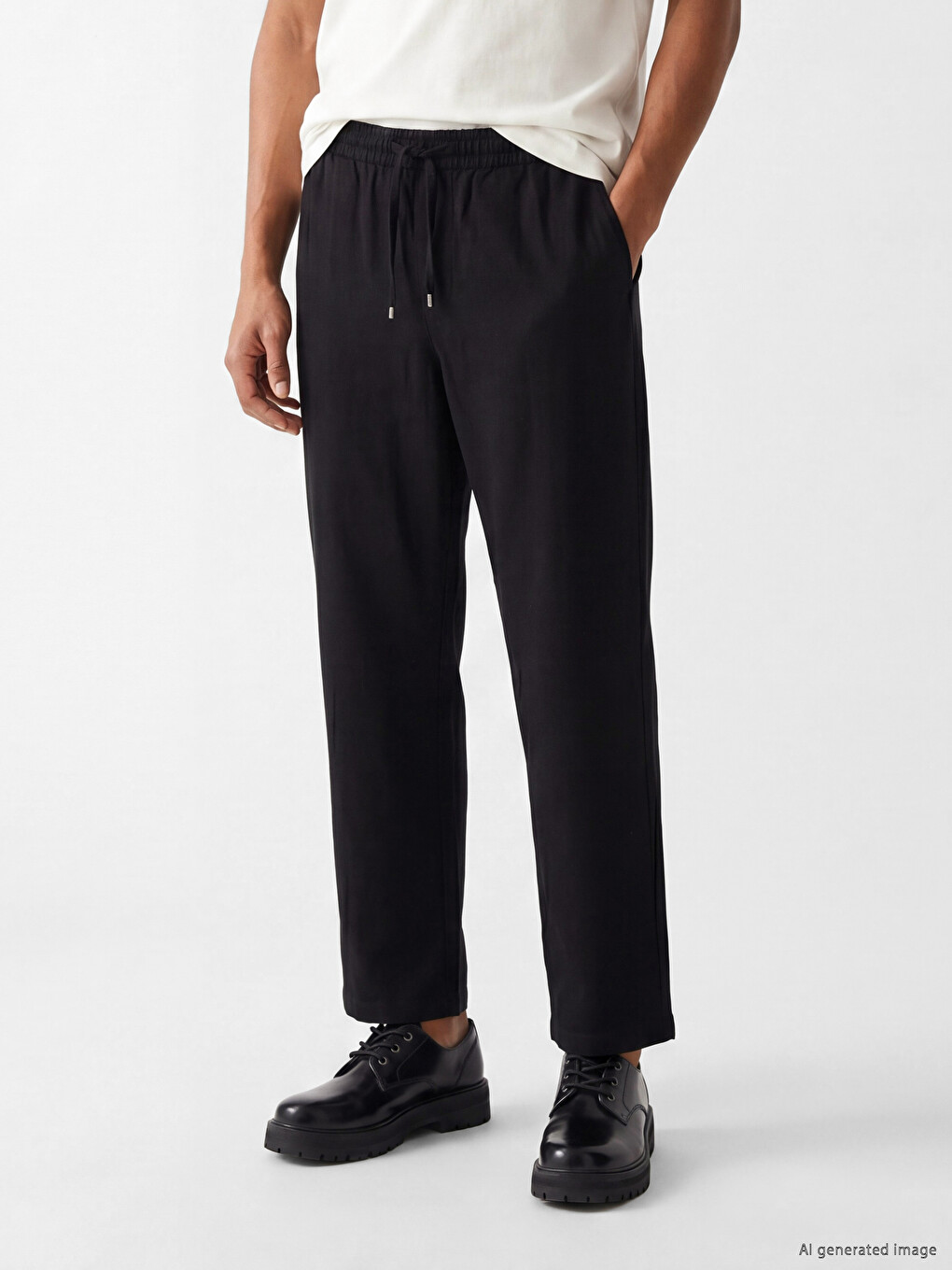 Relax Fit Pleated Men's Trousers-3