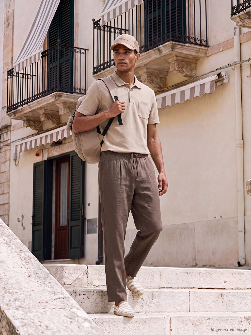 Relax Fit Pleated Men's Trousers