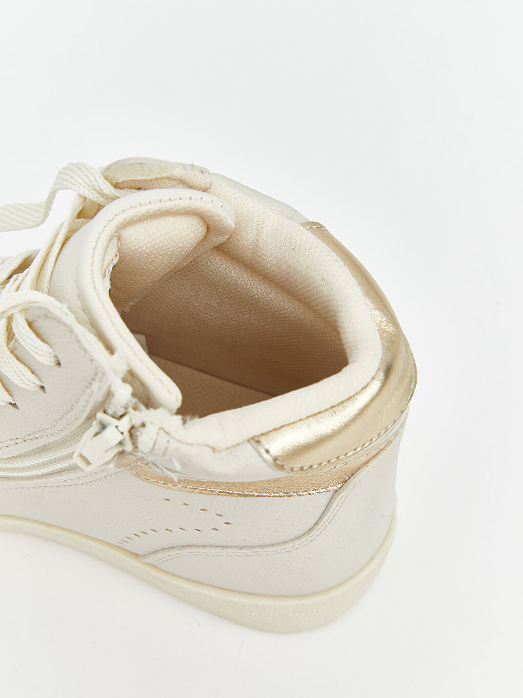 Ekru Bağcıklı Kız Çocuk Bilek Boy Spor Ayakkabı-4