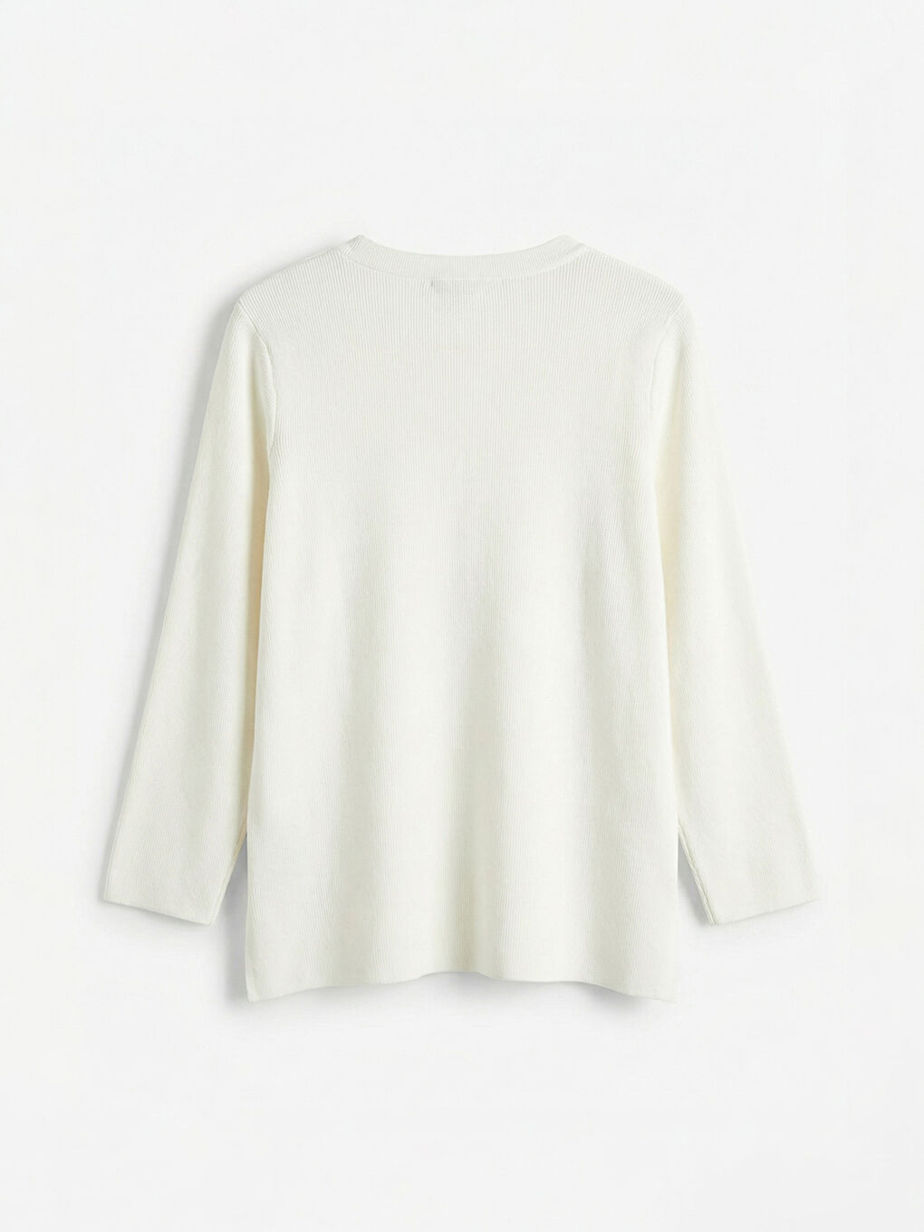 Ekru Bisiklet Yaka Kadın Triko Hırka-1