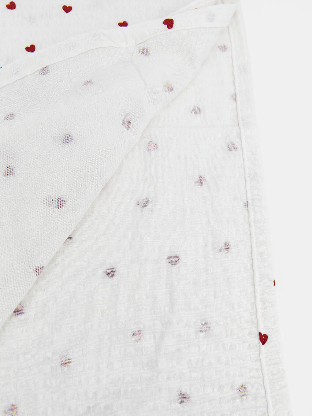 Kırmızı 3 Katlı Müslin Örtü 105x105 cm-4