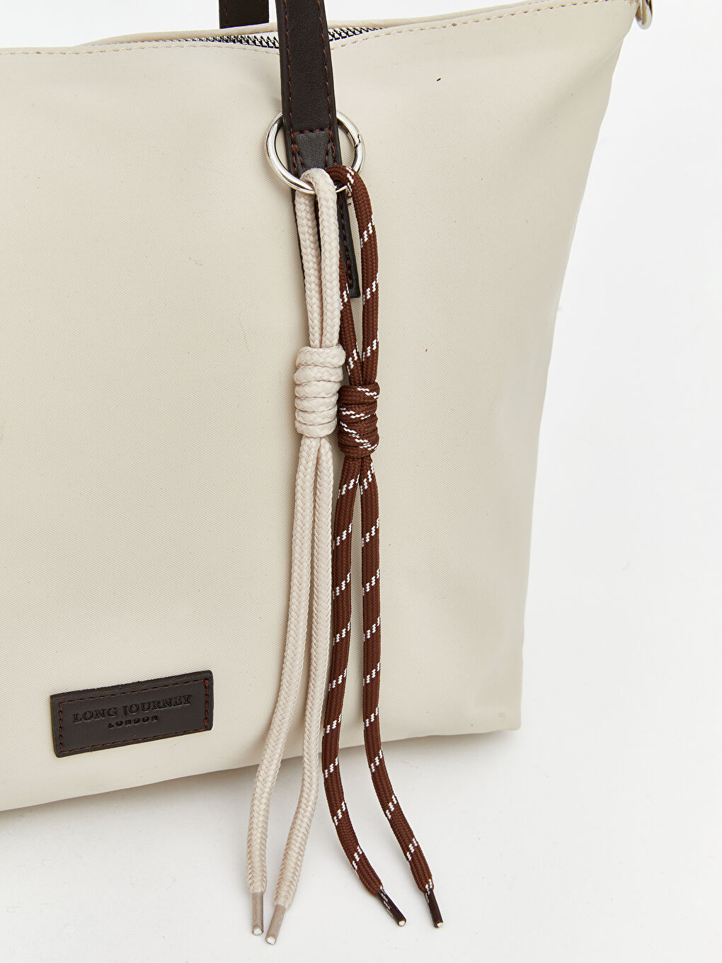 Ekru Çıkarılabilir Askılı Kadın Omuz Çantası-2