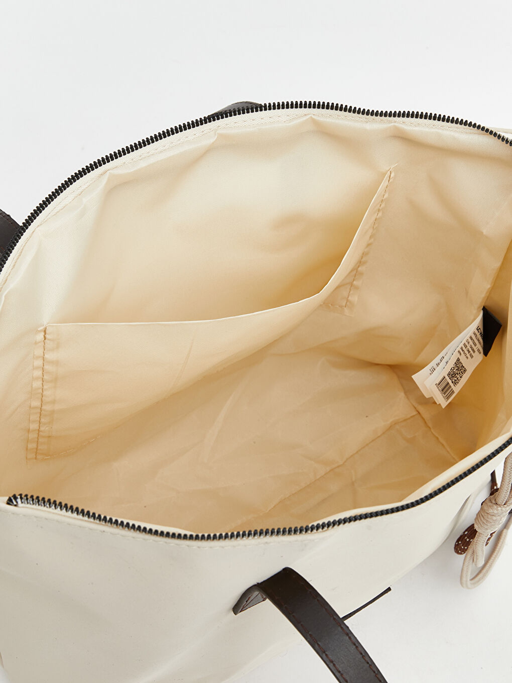 Ekru Çıkarılabilir Askılı Kadın Omuz Çantası-3