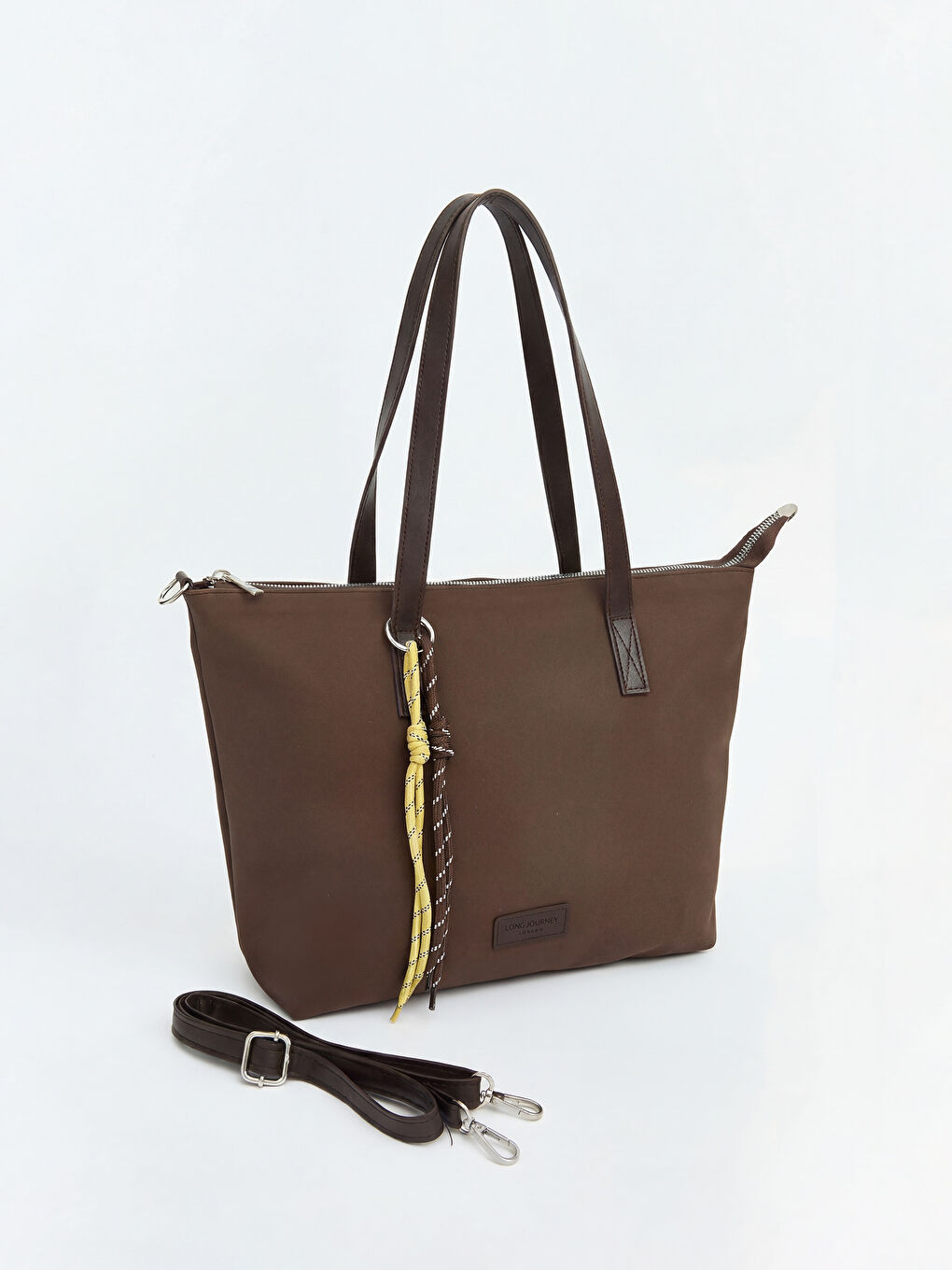 Kahverengi Süet Görünümlü Kadın Omuz Çantası-1