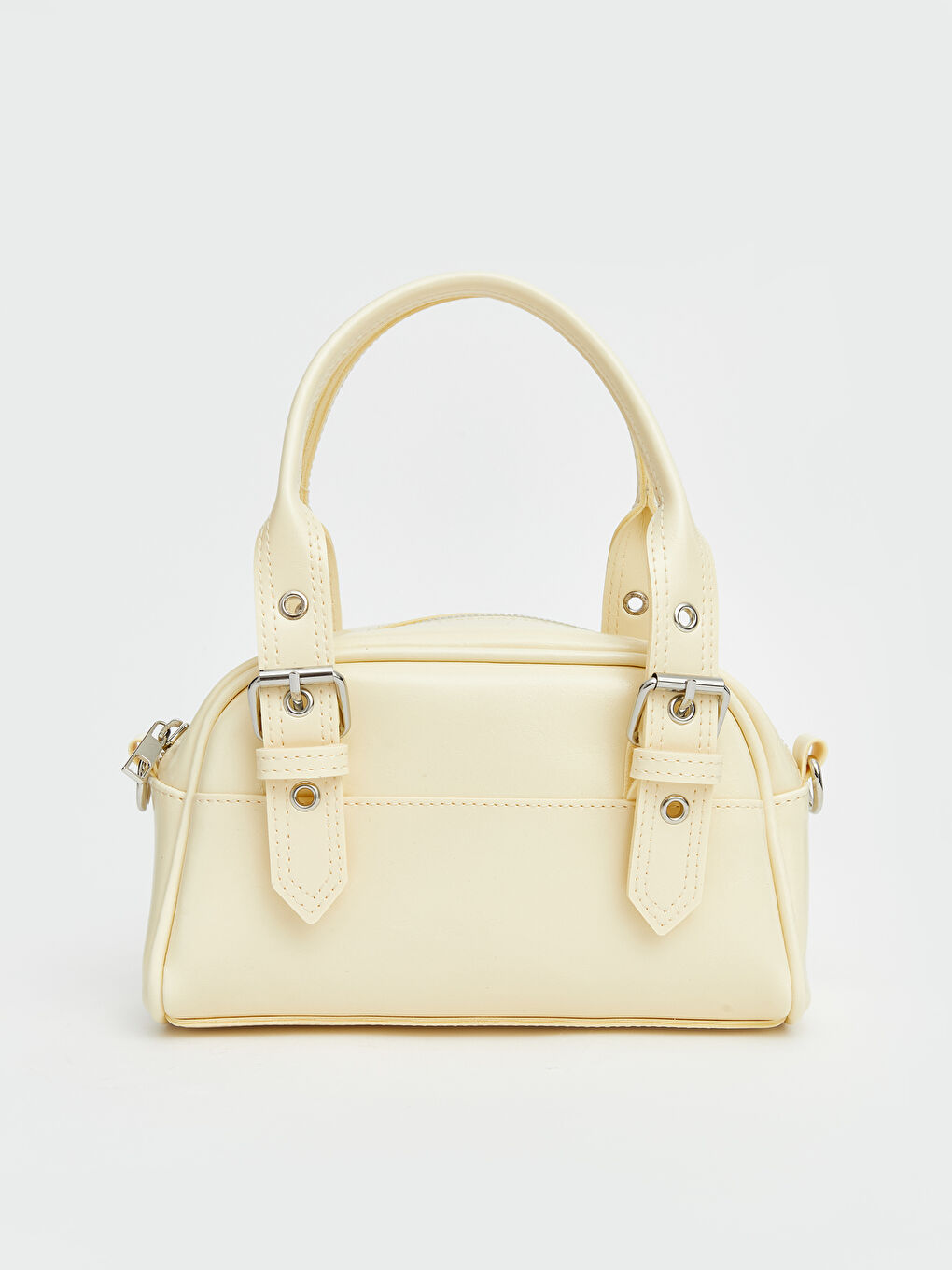 Sarı Deri Görünümlü Kadın Omuz Çantası