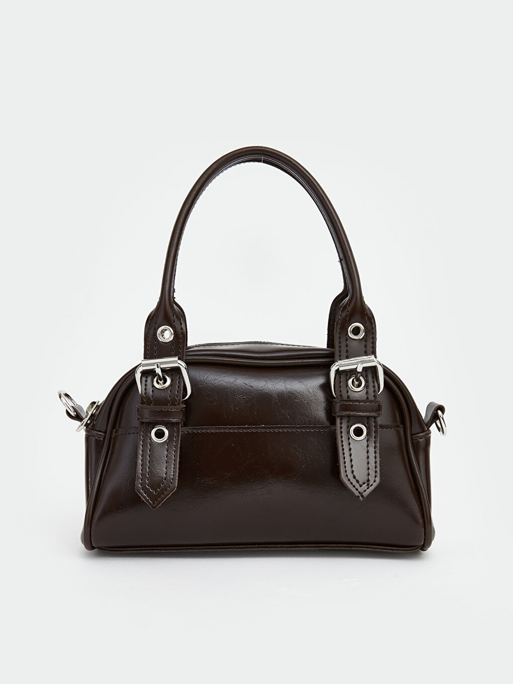 Kahverengi Deri Görünümlü Kadın Kol Çantası