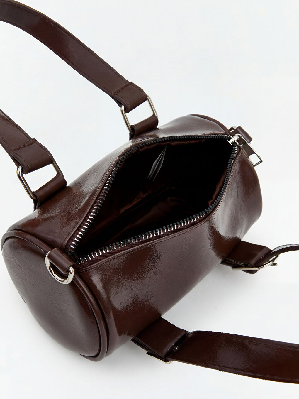 Kahverengi Deri Görünümlü Kadın Omuz Çantası-2