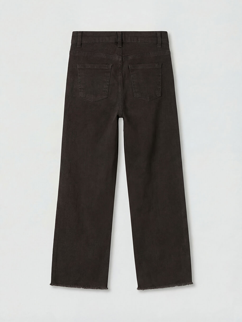 Kahverengi Wideleg Kız Çocuk Jean Pantolon-1