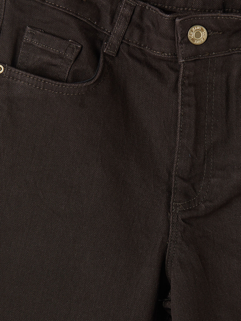 Kahverengi Wideleg Kız Çocuk Jean Pantolon-2