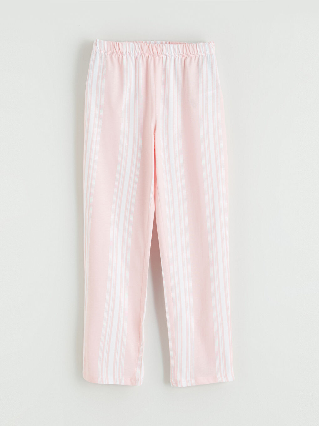 Beyaz Beli Lastikli Kız Çocuk Pijama Alt