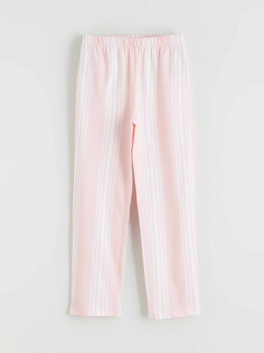 Beyaz Beli Lastikli Kız Çocuk Pijama Alt-1