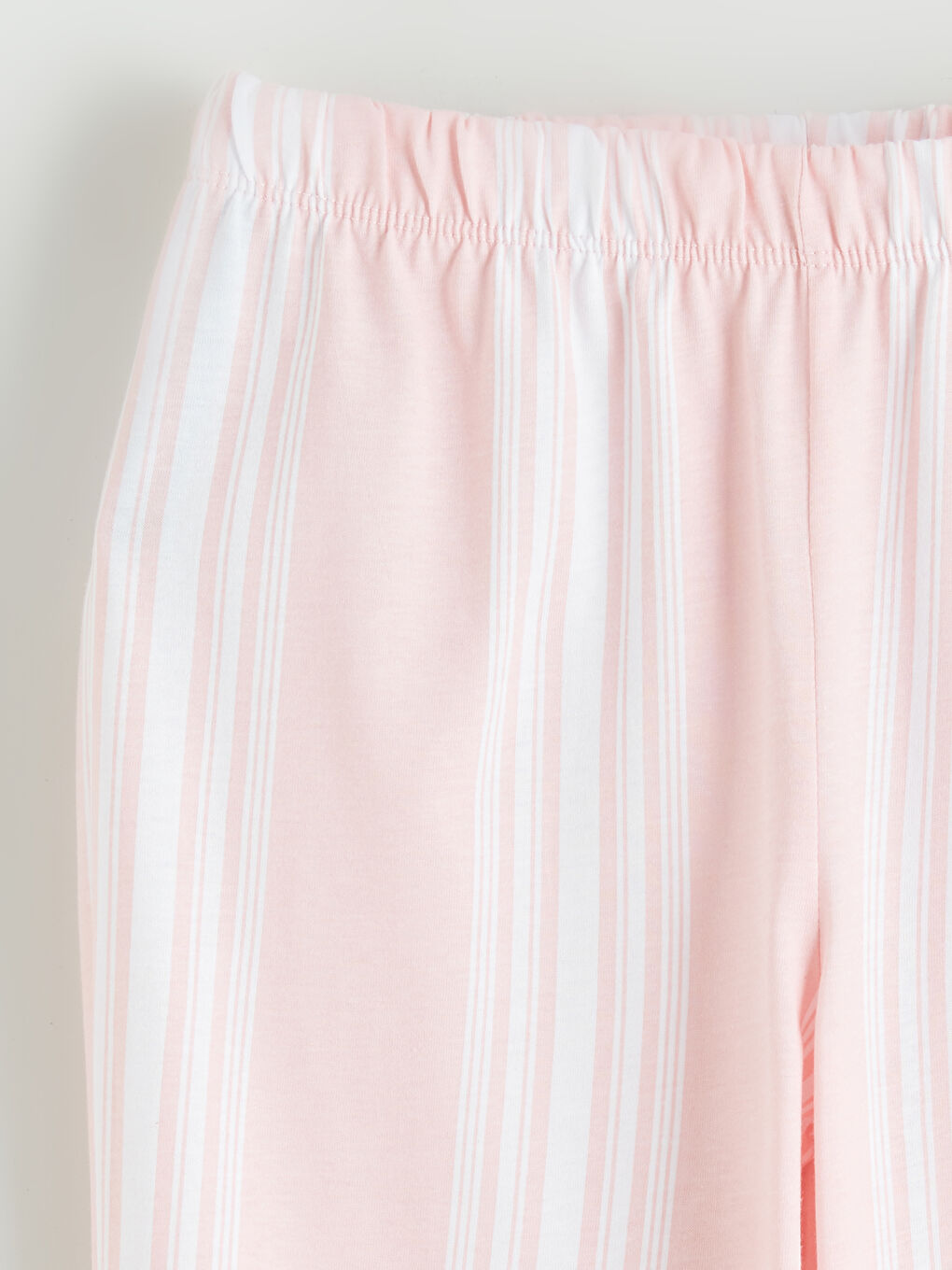 Beyaz Beli Lastikli Kız Çocuk Pijama Alt-2