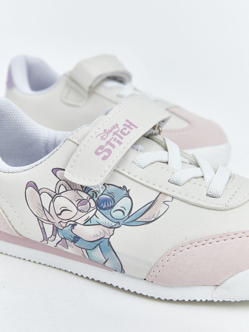 Beyaz Lilo ve Stitch Baskılı Kız Bebek Spor Ayakkabı-2