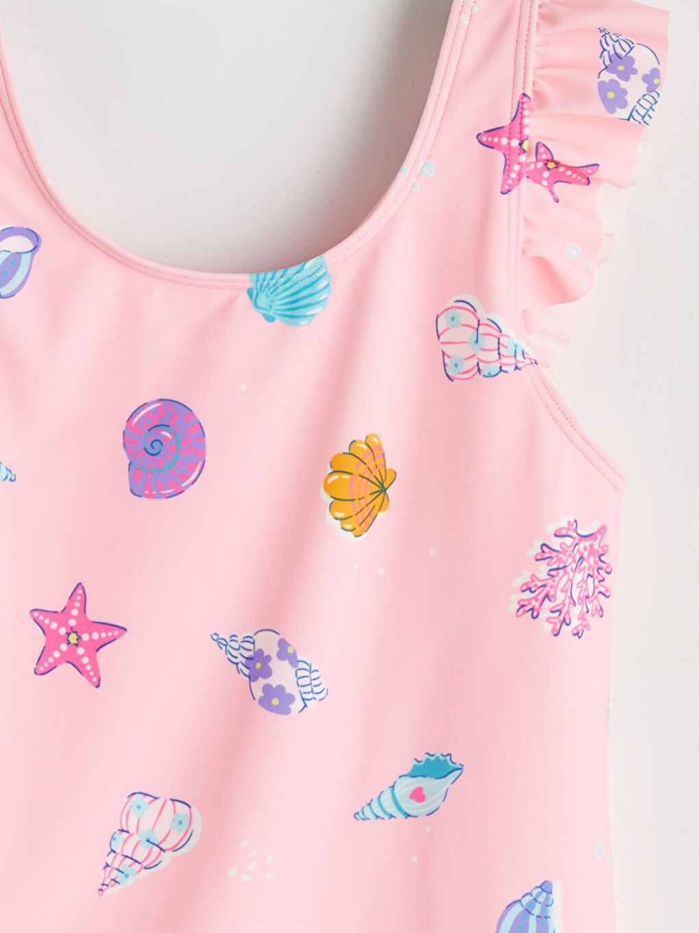 Pembe Desenli Kız Çocuk Mayo-2