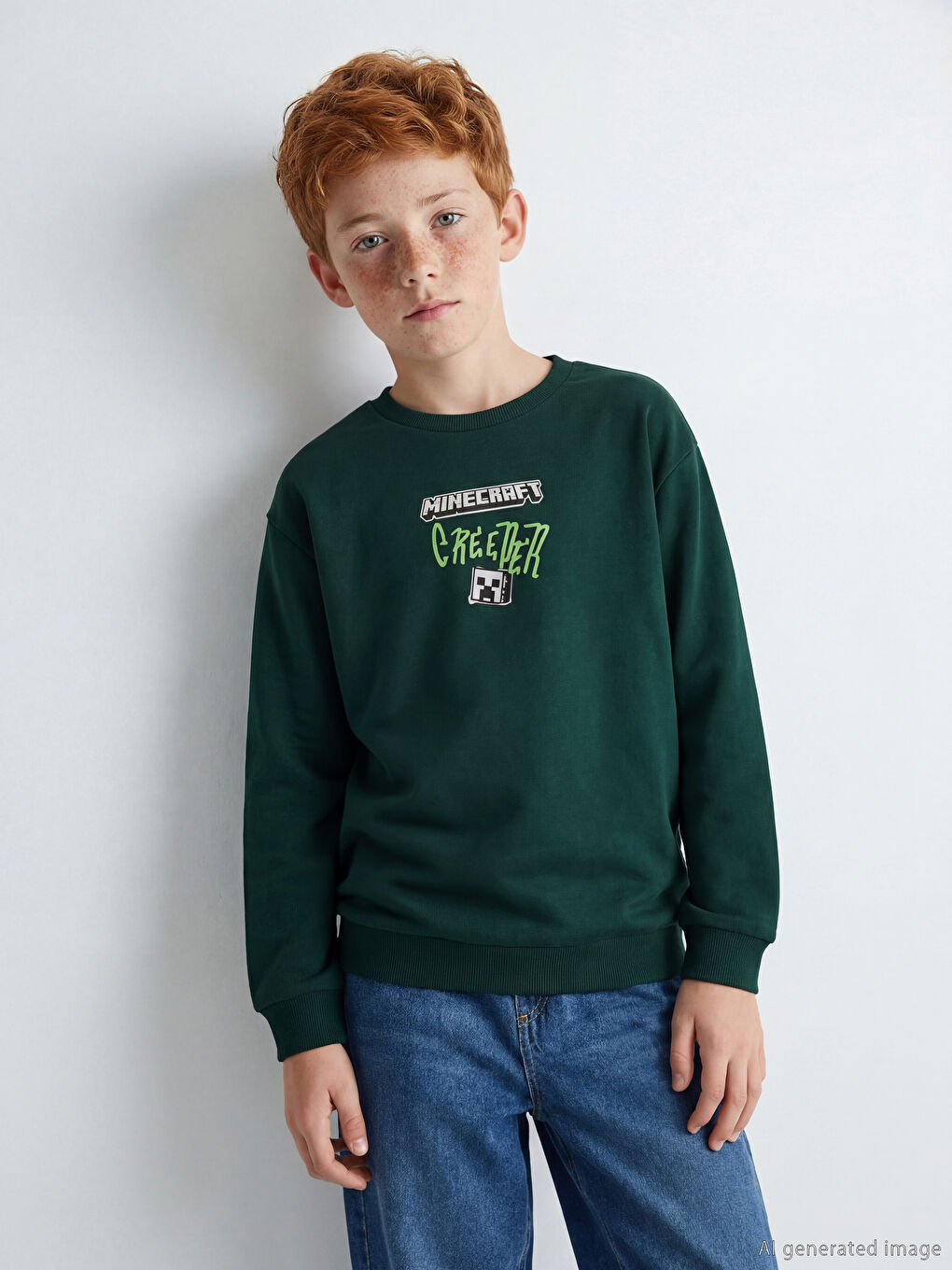 Свитшот для мальчиков с принтом minecraft