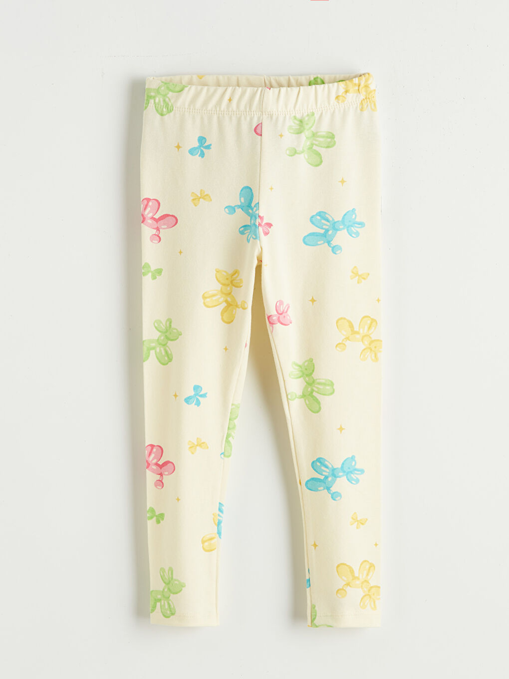 Sarı Beli Lastikli Kız Çocuk Tayt 2'li-3