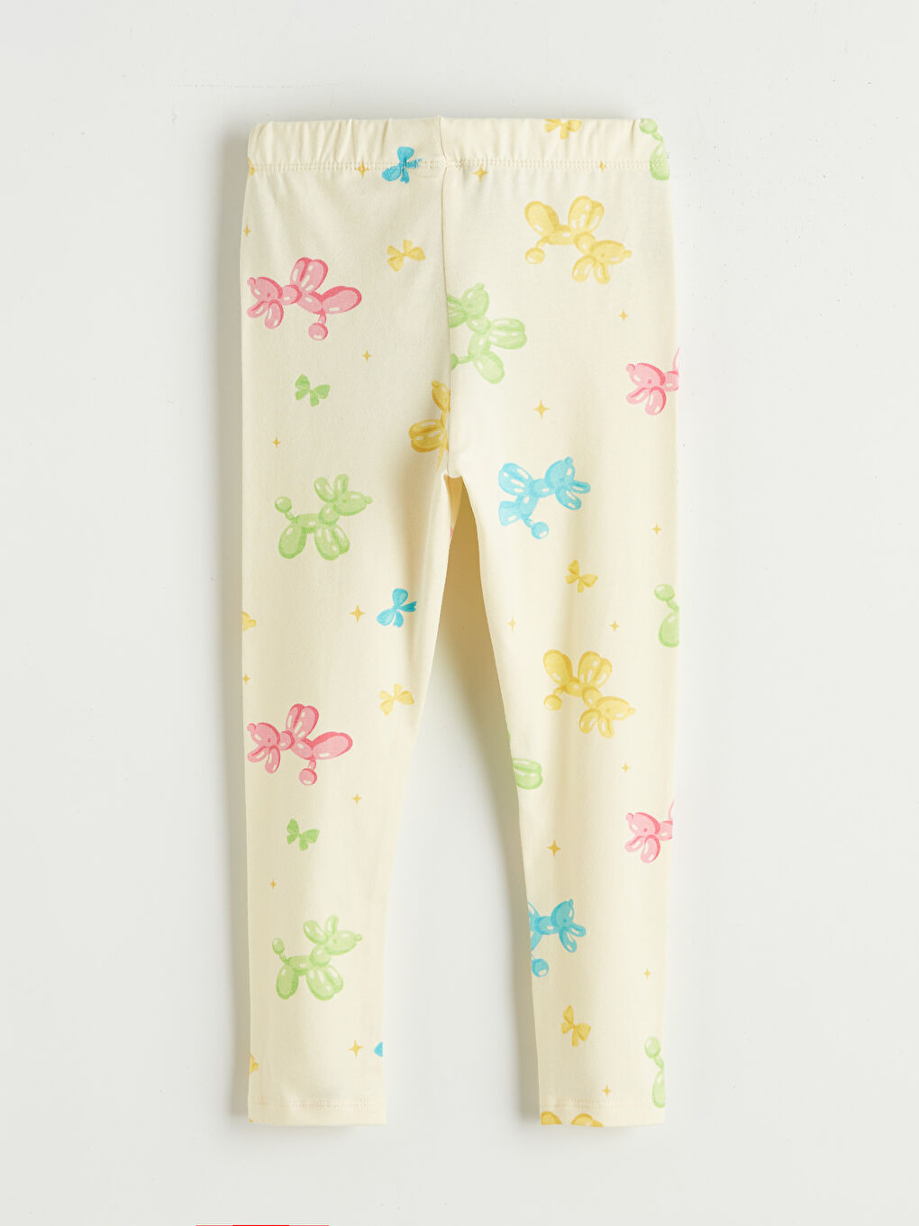 Sarı Beli Lastikli Kız Çocuk Tayt 2'li-4