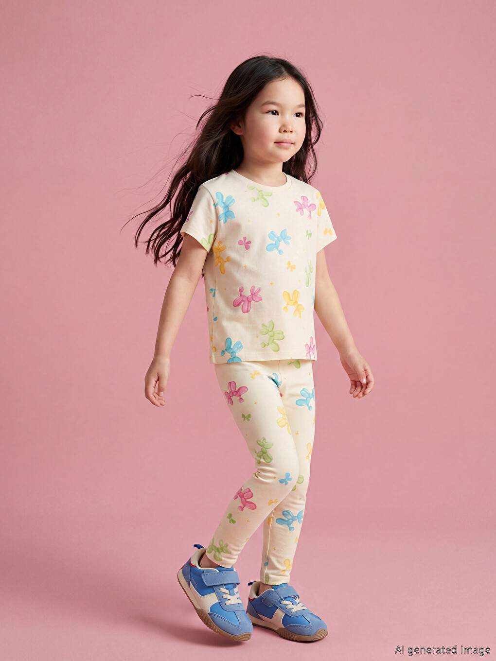 Elasticated Waist Girl Leggings 2-Pack-1