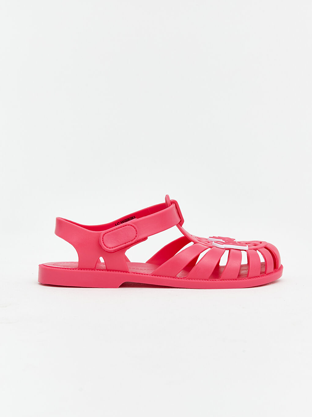 Fuşya Barbie Baskılı Kız Bebek Sandalet-1