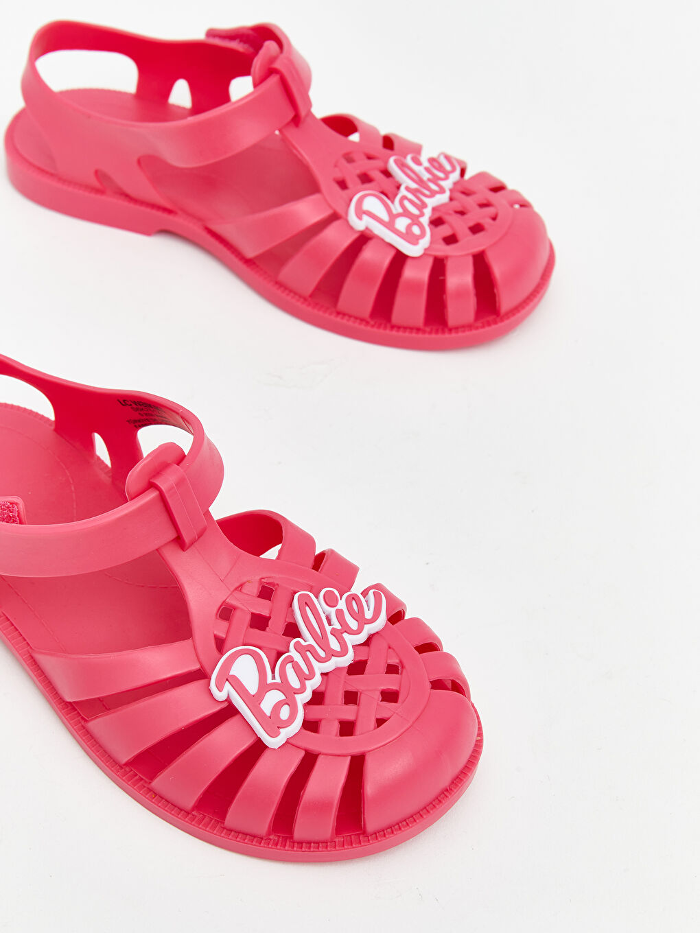 Fuşya Barbie Baskılı Kız Bebek Sandalet-2