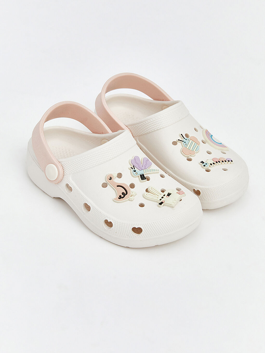 Bej Rozetli Kız Bebek Sandalet