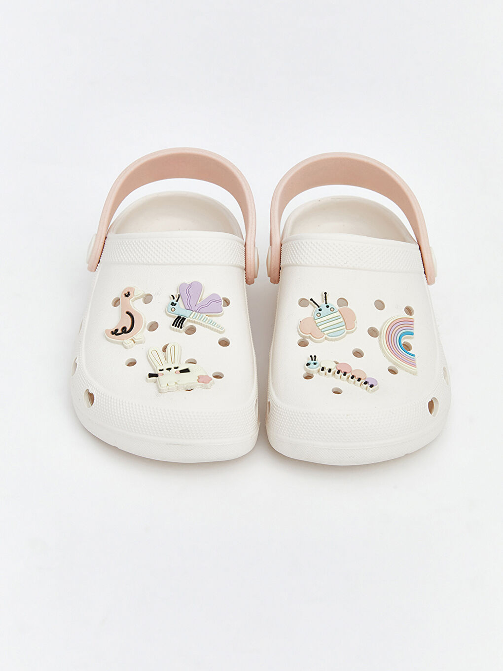 Bej Rozetli Kız Bebek Sandalet-2