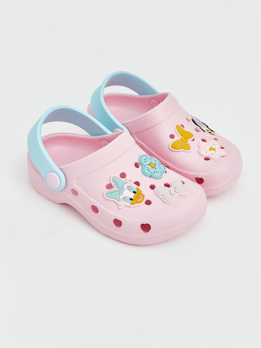 Pembe Minnie Mouse Baskılı Kız Bebek Plaj Sandaleti