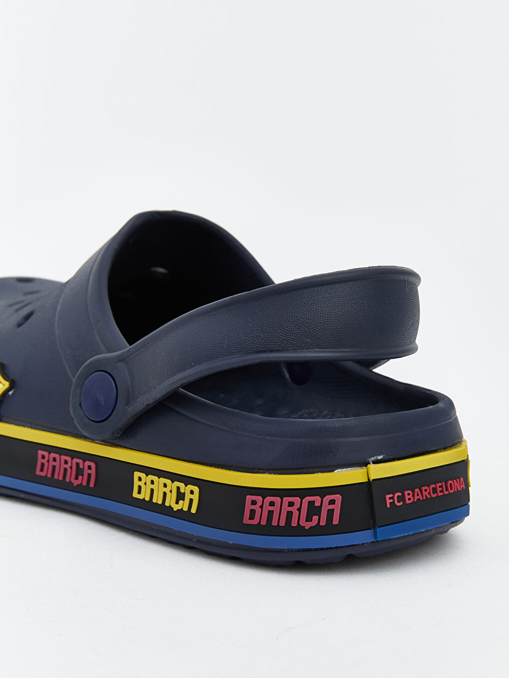 Lacivert Barcelona Baskılı Erkek Çocuk Plaj Sandaleti-4