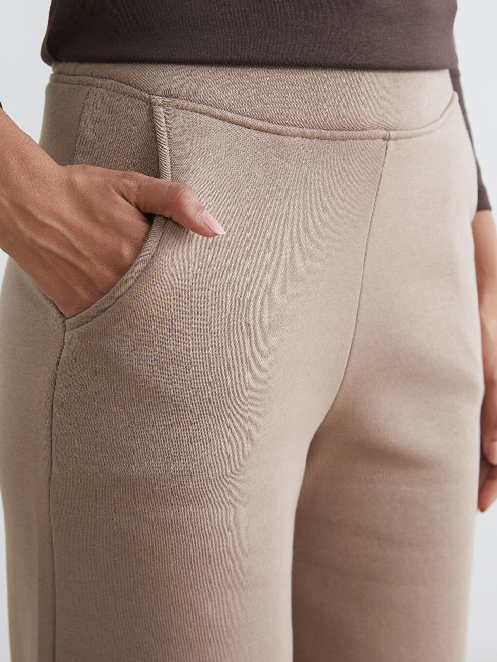 Women's Wide Leg Thick Sweatpants with Elastic Waist-2