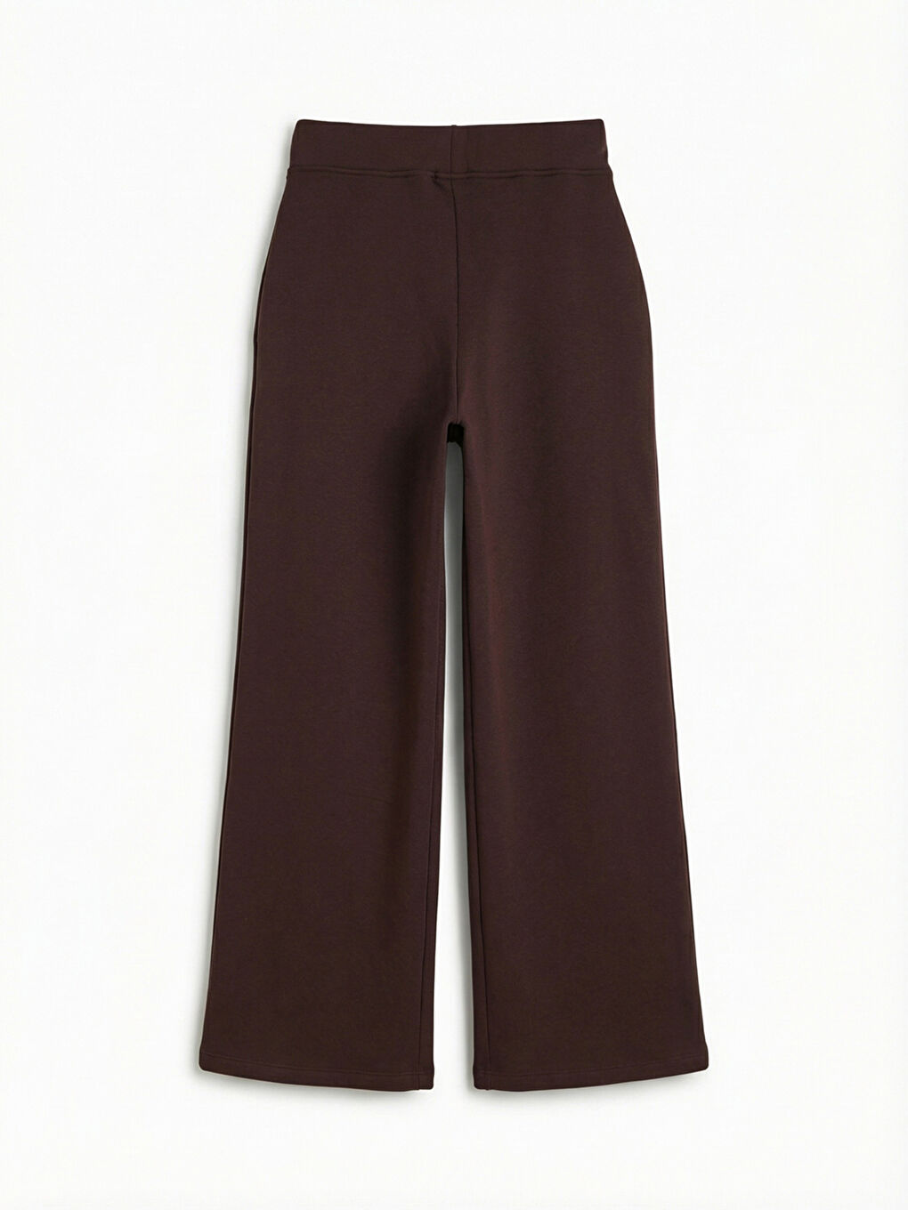 Mürdüm Beli Lastikli Geniş Paça Kadın Kalın Eşofman Altı-1