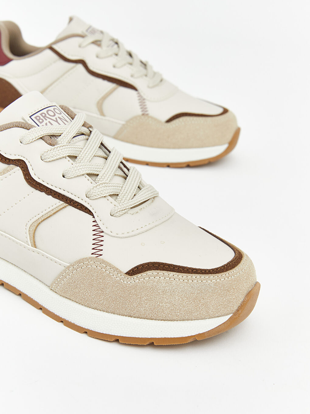 Bej Bağcıklı Erkek Çocuk Spor Ayakkabı-2