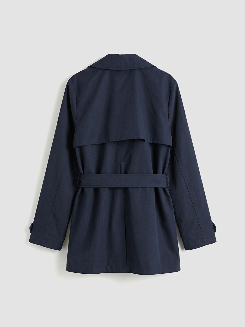Woman NAVY Trenchcoat-1