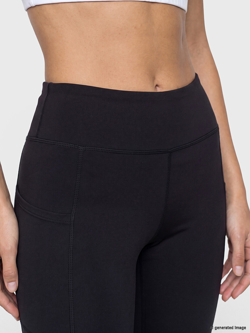 Legginsa Sportive Me Bel Elastik Për Gra-2