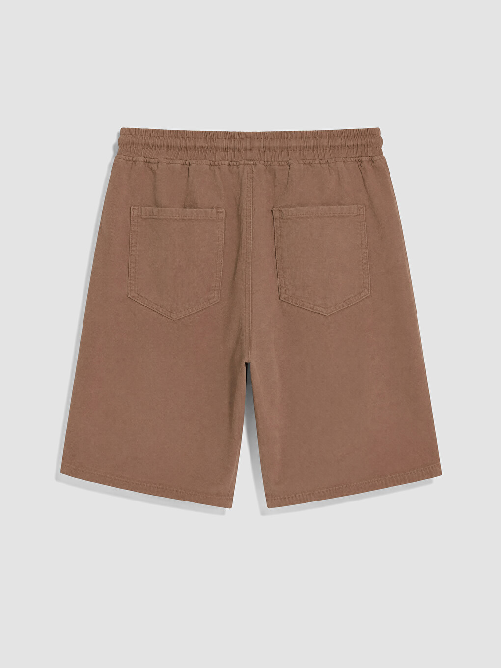 Kahverengi Relax Fit Erkek Jean Şort-2